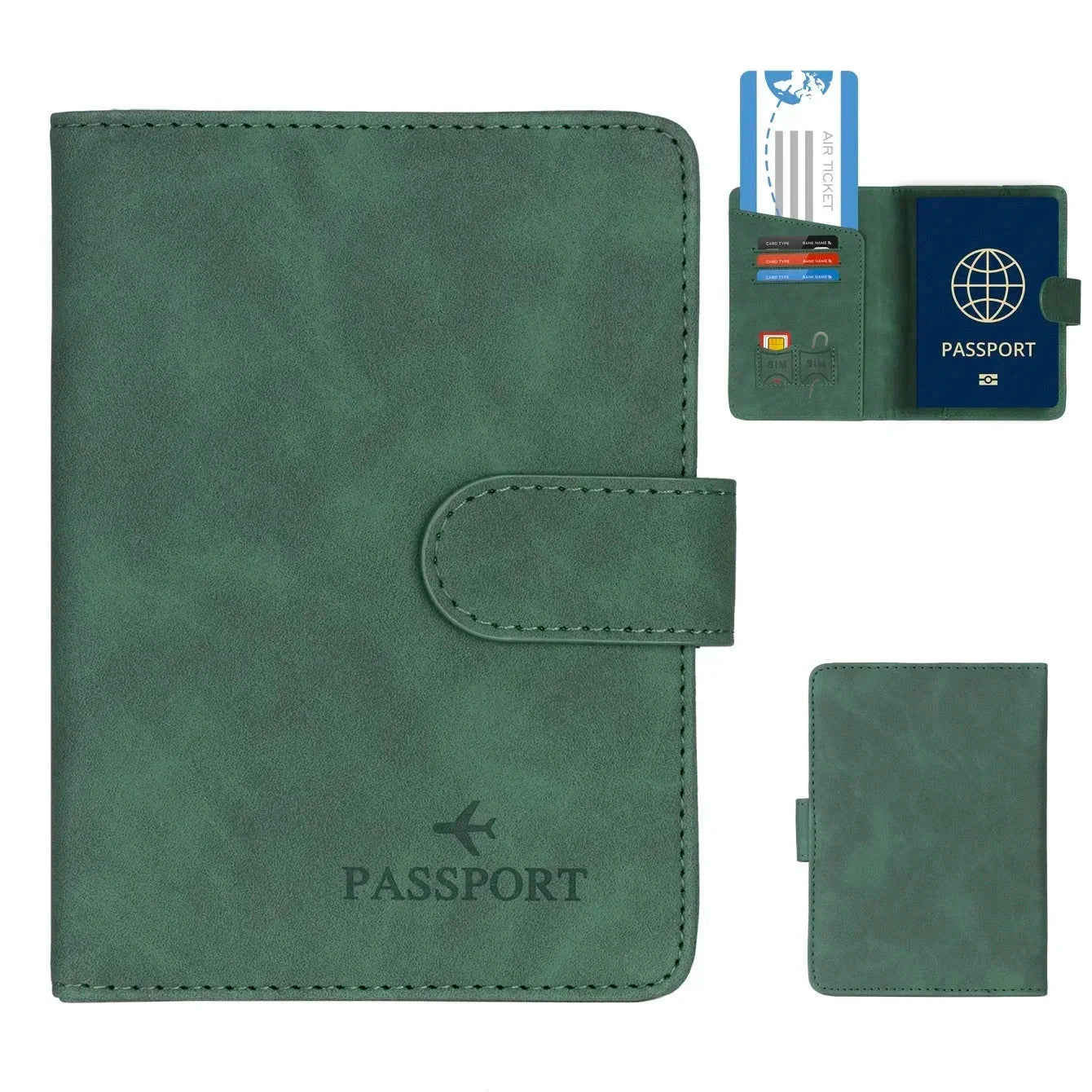 SkyVault Passport Holder in Leather – Elegant & Functional SkyVault Passport Holder in Leather – Elegant & Functional Blue Wolf Store