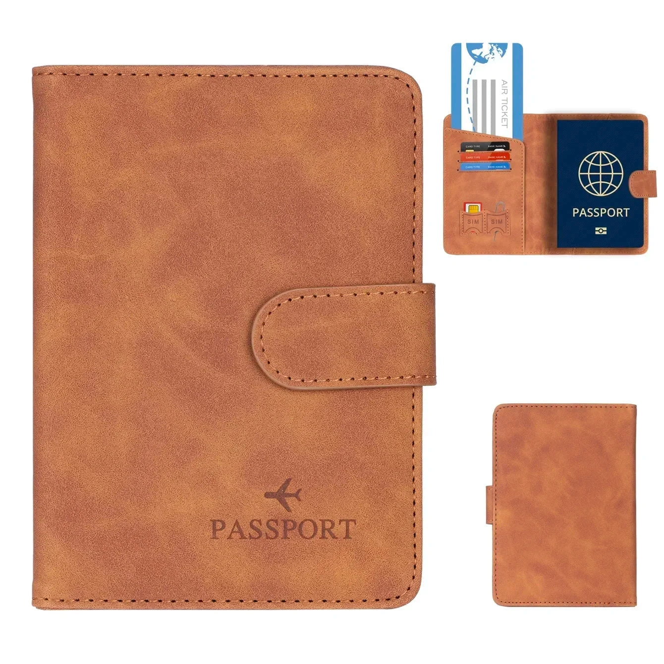 SkyVault Passport Holder in Leather – Elegant & Functional SkyVault Passport Holder in Leather – Elegant & Functional Blue Wolf Store