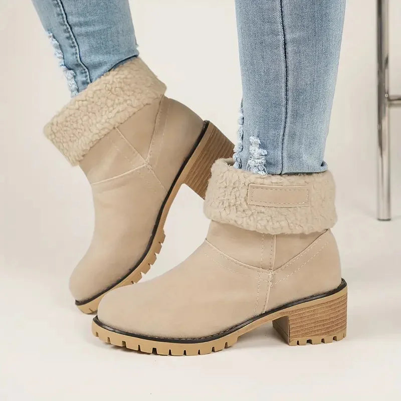 Sofie Women's Winter Suede Boots Sofie Women's Winter Suede Boots Blue Wolf Store Beige US 5 - UK/AU: 3 - EU 36