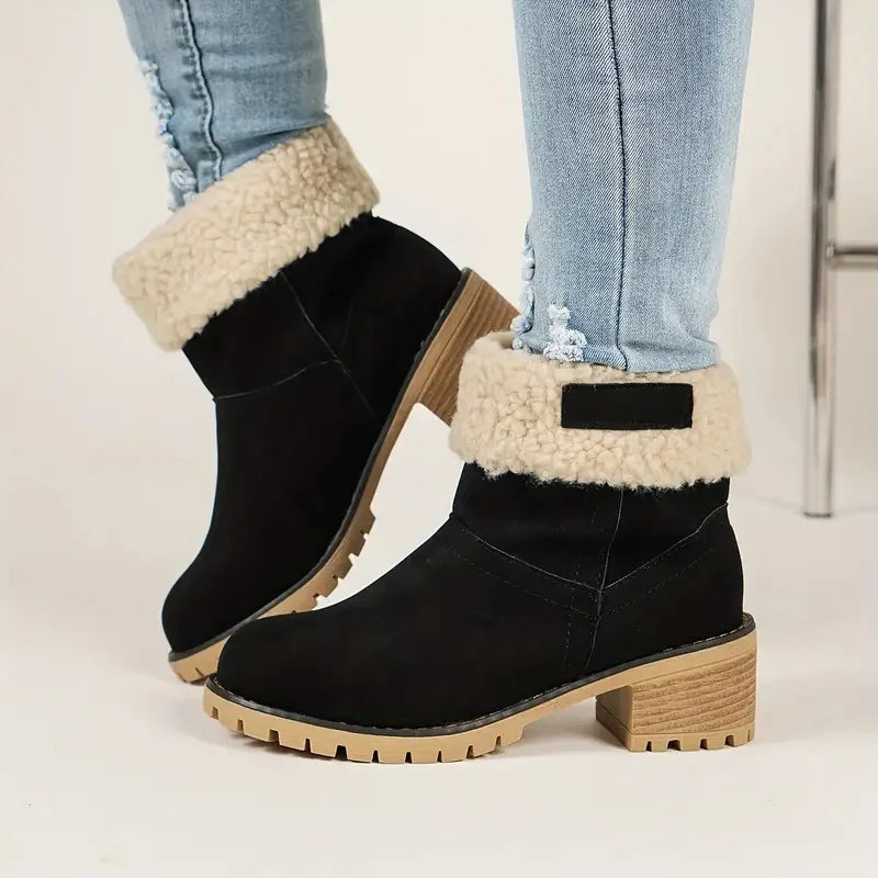 Sofie Women's Winter Suede Boots Sofie Women's Winter Suede Boots Blue Wolf Store Black US 5 - UK/AU: 3 - EU 36