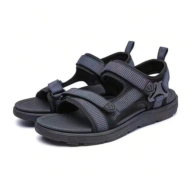 Summer Men Sandals Fashion Leisure Beach Holiday Sandals for Mens Lightweight Shoes New Outdoor Comfortable Casual Sandals Blue Wolf Store Blue 45