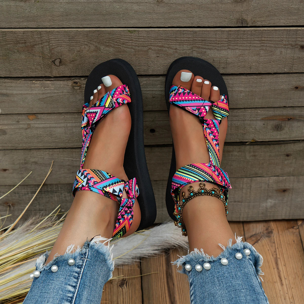 Tropical Shine Women's Sandal Tropical Shine Women's Sandal Blue Wolf Store