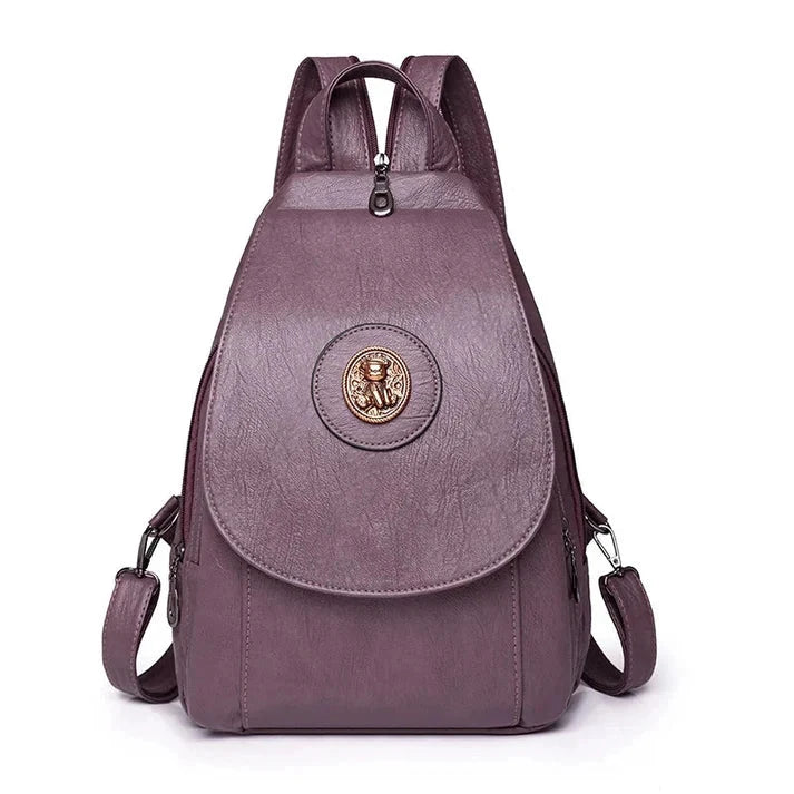 Versatta High-Quality Leather Women's Anti-Theft Backpack Versatta High-Quality Leather Women's Anti-Theft Backpack Blue Wolf Store