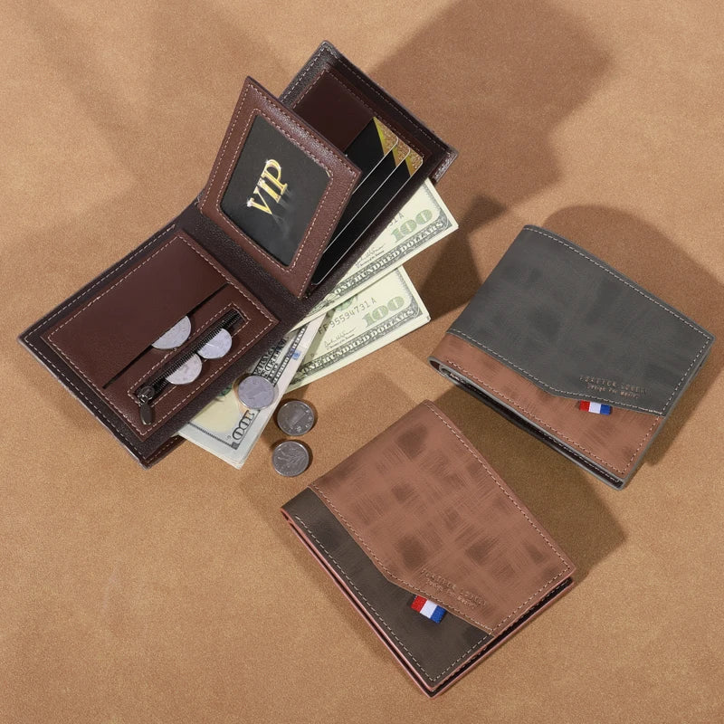 Vincent Men's Leather Wallet Vincent Men's Leather Wallet Blue Wolf Store