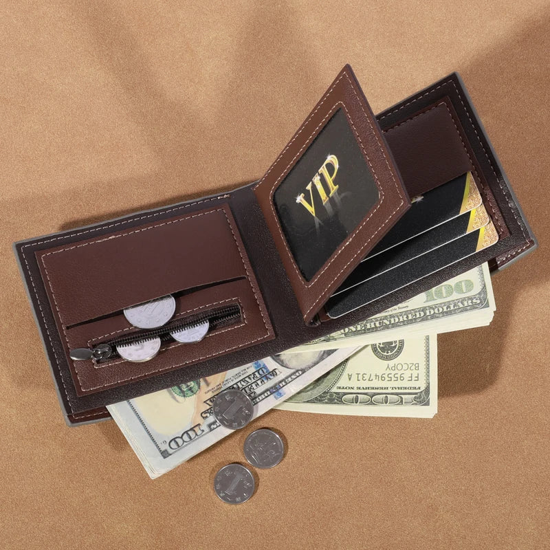 Vincent Men's Leather Wallet Vincent Men's Leather Wallet Blue Wolf Store