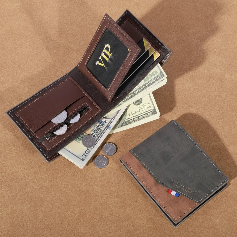 Vincent Men's Leather Wallet Vincent Men's Leather Wallet Blue Wolf Store