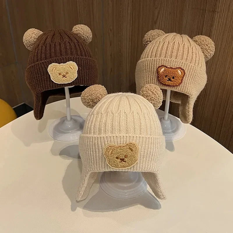 Winter Baby Beanie with Ear Protection Winter Baby Beanie with Ear Protection Blue Wolf Store