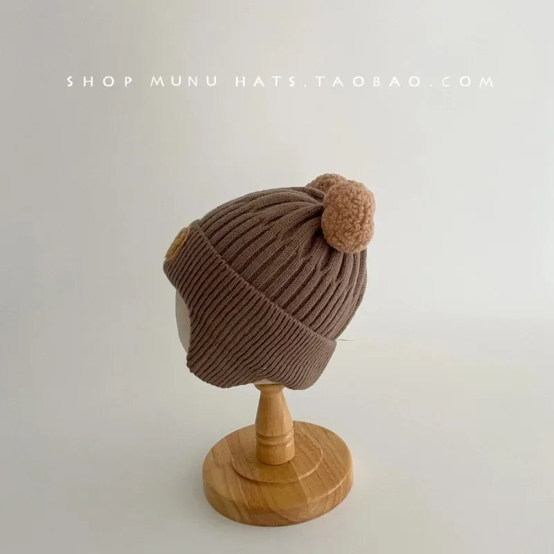 Winter Baby Beanie with Ear Protection Winter Baby Beanie with Ear Protection Blue Wolf Store