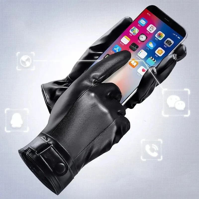 Winter Cycling Gloves Men's Motorcycle Winter Outdoor Waterproof And Cold Protection Pile Thick Riding Electric Car Warm Gloves Blue Wolf Store