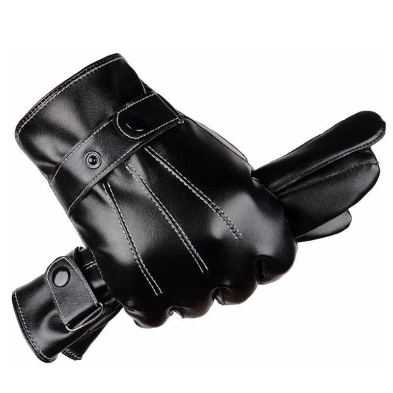 Winter Cycling Gloves Men's Motorcycle Winter Outdoor Waterproof And Cold Protection Pile Thick Riding Electric Car Warm Gloves Blue Wolf Store Black2