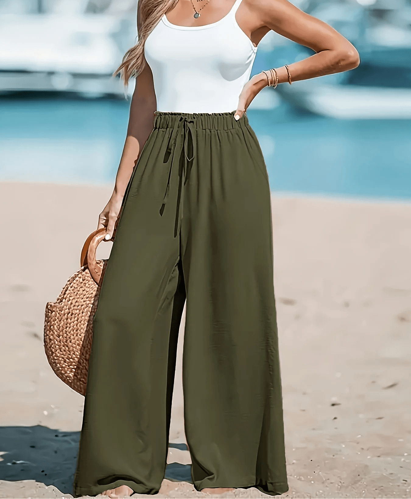 Women’s Casual Wide Leg Pants – Desert Glow Women’s Casual Wide Leg Pants – Desert Glow Blue Wolf Store
