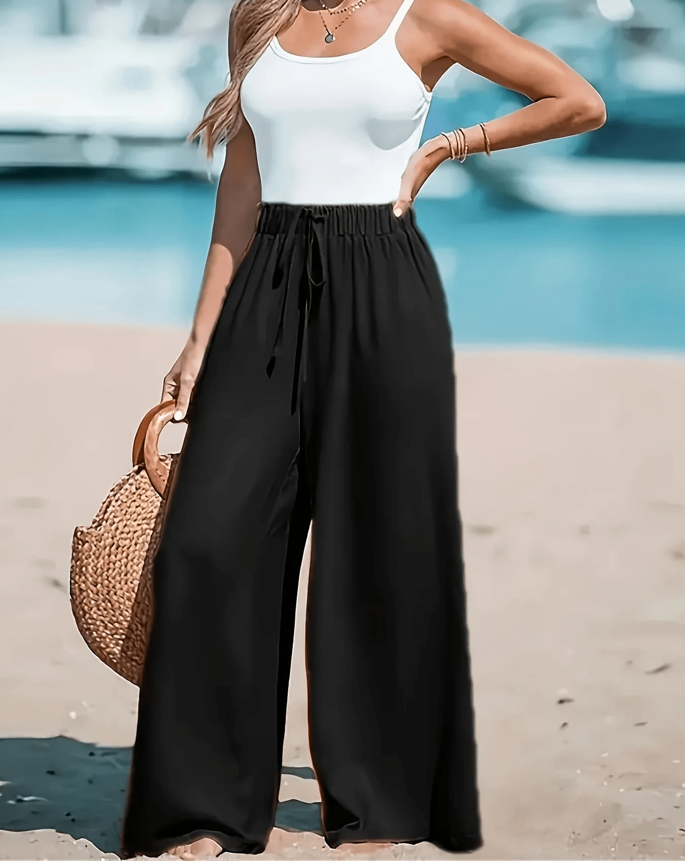 Women’s Casual Wide Leg Pants – Desert Glow Women’s Casual Wide Leg Pants – Desert Glow Blue Wolf Store