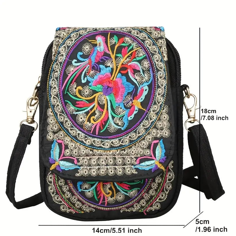 Women's Crossbody Bag with Flowers Women's Crossbody Bag with Flowers Blue Wolf Store