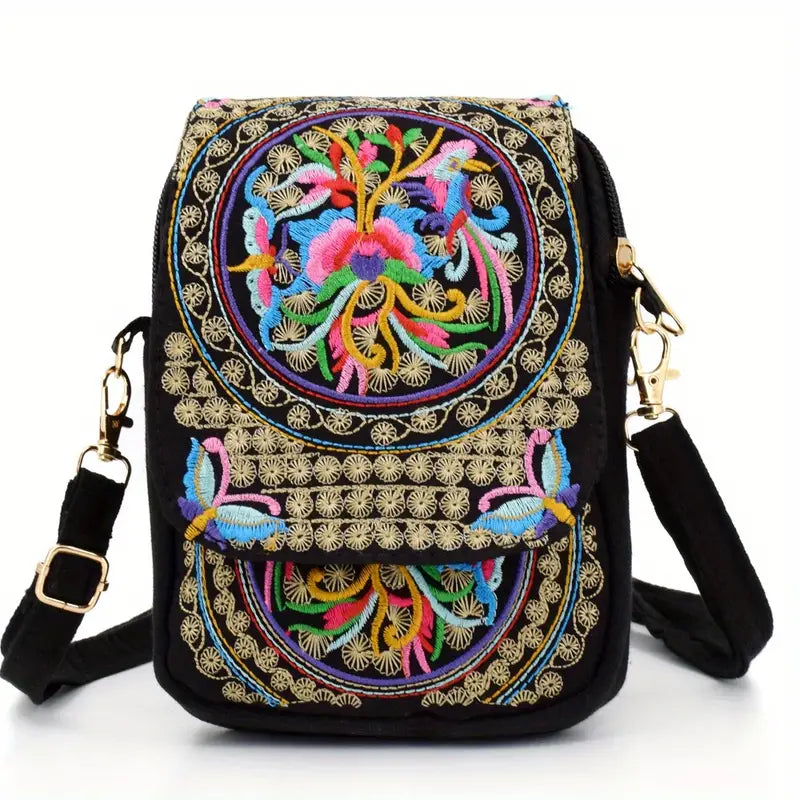 Women's Crossbody Bag with Flowers Women's Crossbody Bag with Flowers Blue Wolf Store