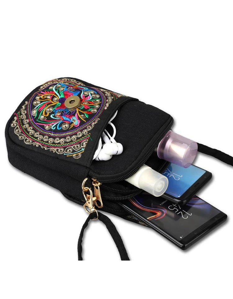 Women's Crossbody Bag with Flowers Women's Crossbody Bag with Flowers Blue Wolf Store