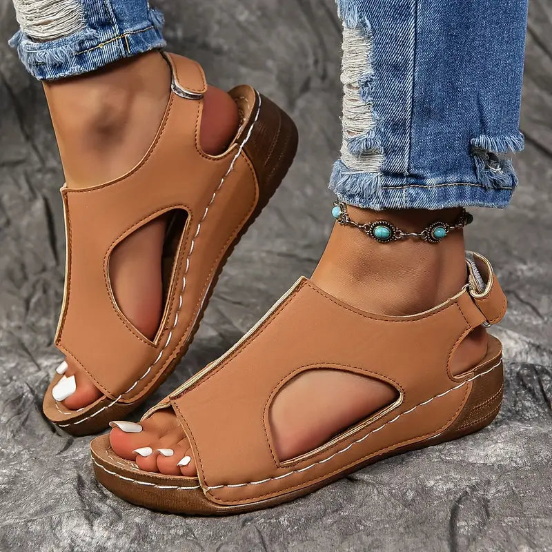Women's Elevate Wedge Sandals Women's Elevate Wedge Sandals Blue Wolf Store Chocolate US 5.5 / EU 36 / UK-AU 3