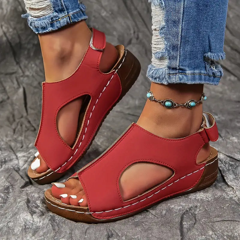 Women's Elevate Wedge Sandals Women's Elevate Wedge Sandals Blue Wolf Store Red US 5.5 / EU 36 / UK-AU 3
