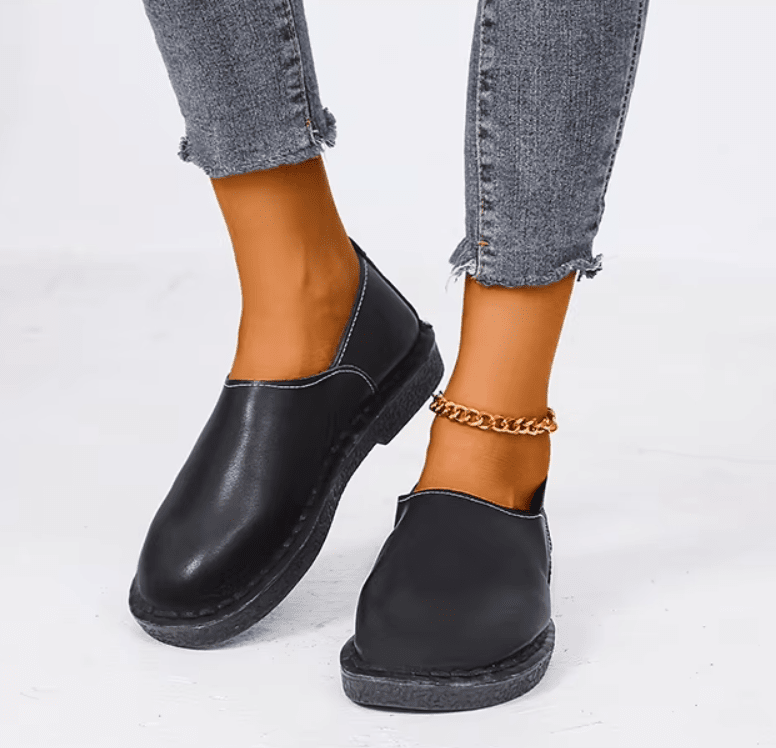Women's Leather Moccasin Shoes Viena Women's Leather Moccasin Shoes Viena Blue Wolf Store Black US 6 / UK/AU 3.5 / EU 35