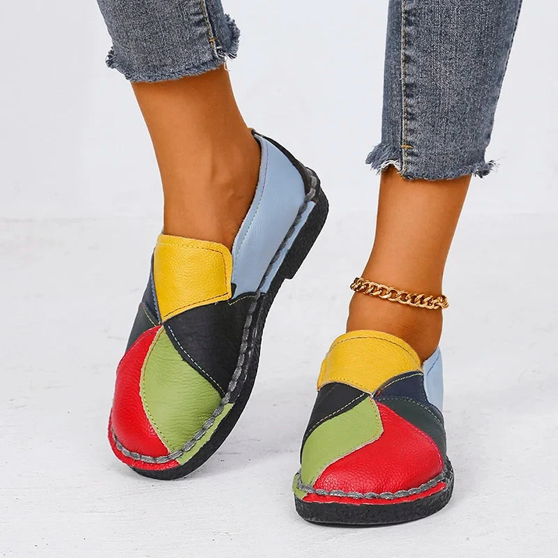 Women's Leather Moccasin Shoes Viena Women's Leather Moccasin Shoes Viena Blue Wolf Store Green US 6 / UK/AU 3.5 / EU 35