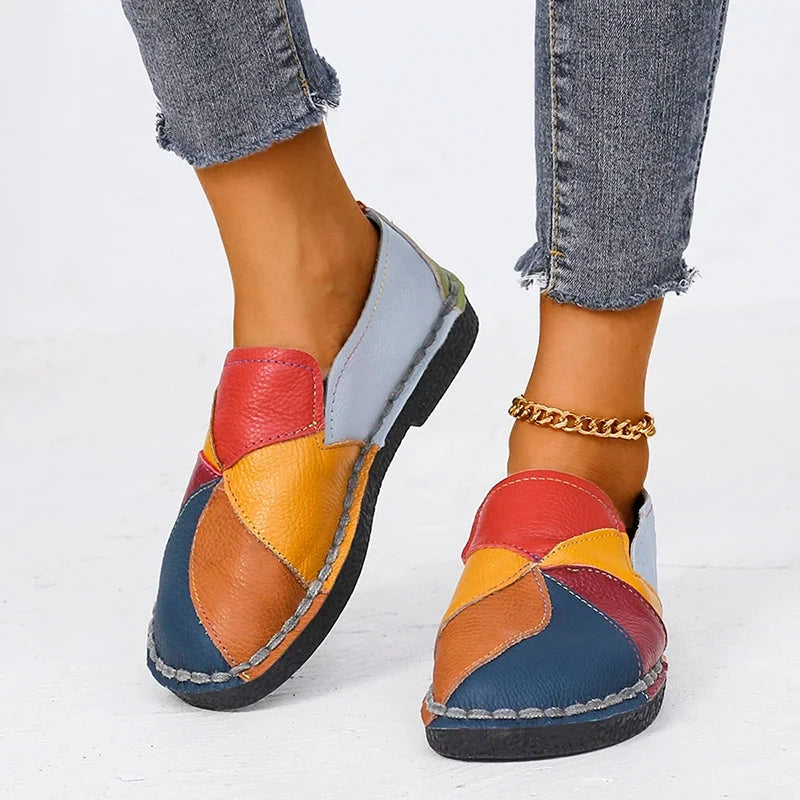 Women's Leather Moccasin Shoes Viena Women's Leather Moccasin Shoes Viena Blue Wolf Store Yellow US 6 / UK/AU 3.5 / EU 35