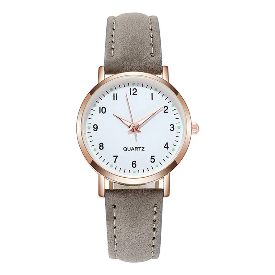 Women's Luminous Classic Watch with Leather Strap Women's Luminous Classic Watch with Leather Strap Blue Wolf Store