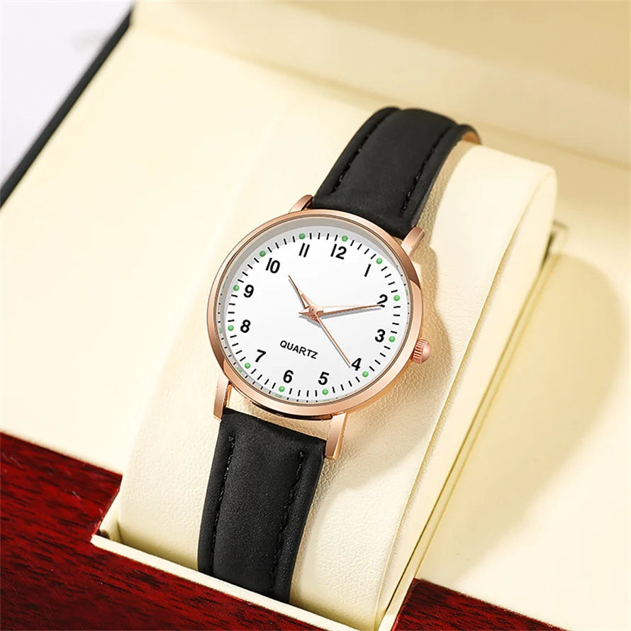 Women's Luminous Classic Watch with Leather Strap Women's Luminous Classic Watch with Leather Strap Blue Wolf Store