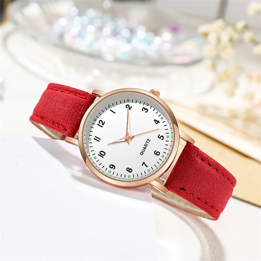 Women's Luminous Classic Watch with Leather Strap Women's Luminous Classic Watch with Leather Strap Blue Wolf Store