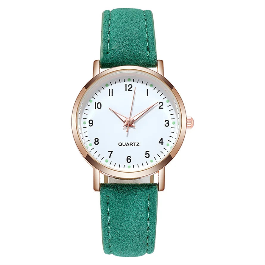 Women's Luminous Classic Watch with Leather Strap Women's Luminous Classic Watch with Leather Strap Blue Wolf Store