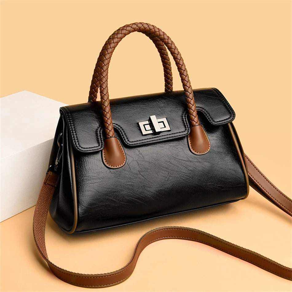 Women's Luxury Leather Bag Viola Women's Luxury Leather Bag Viola Blue Wolf Store Black