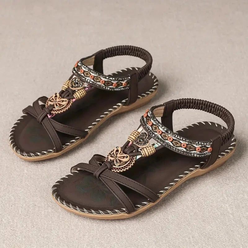 Women's Sandals Summer Star Women's Sandals Summer Star Blue Wolf Store Dark Brown US 5.5 | UK/AU 3 | EU 35.5