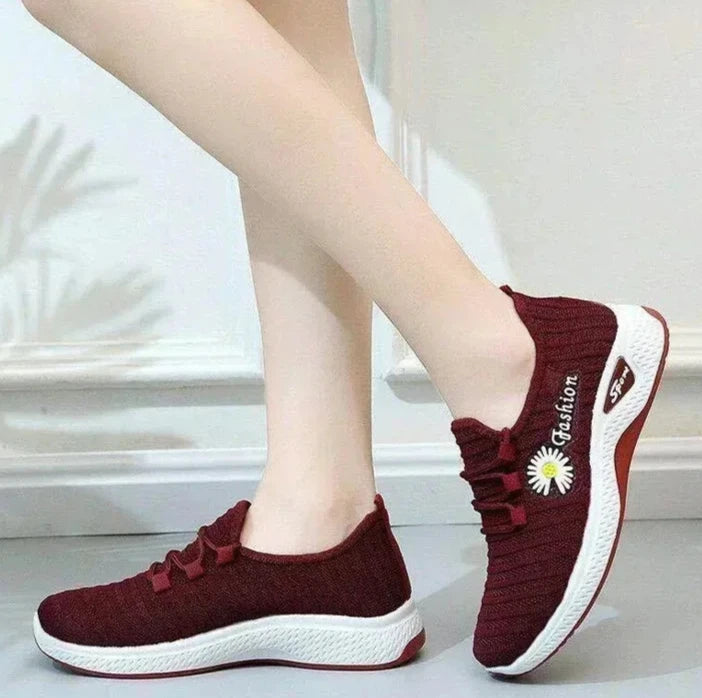 Women's Shoes Autumn New Style True Fly Weaving Old Beijing Cloth Shoes Little Daisy Women's Casual Sports Shoes Walking Shoes Blue Wolf Store