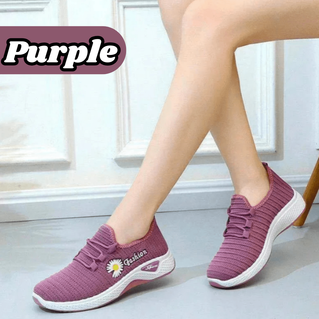 Women's Sneakers ConfortFashion Flowers Women's Sneakers ConfortFashion Flowers Blue Wolf Store Purple 5 US / 36 EU / 3.5 UK-AU