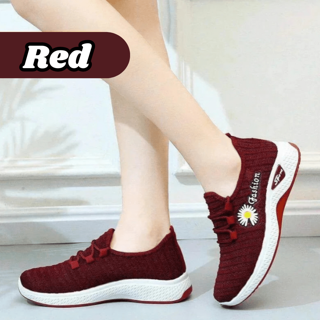 Women's Sneakers ConfortFashion Flowers Women's Sneakers ConfortFashion Flowers Blue Wolf Store Red 5 US / 36 EU / 3.5 UK-AU