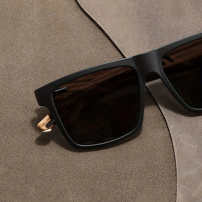 1/2pcs New Square Casual Sunglasses Wood Grain Spring Hinges UV400 Protection Unisex Outdoor Daily Eyewear Blue Wolf Store 
