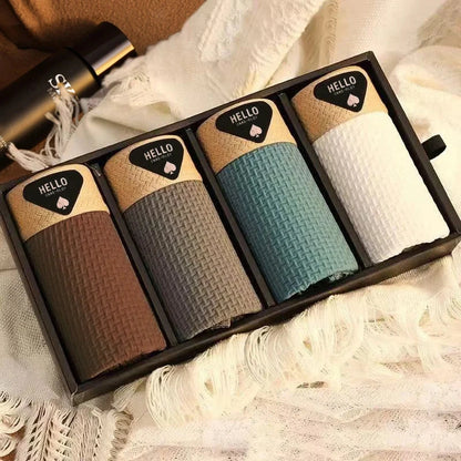 4pcs Men's Boxer Shorts Ice Silk Underwear Plus Size Underpants Cool Breathable Sexy Slim Panties Mesh Lingerie Wholesale Lots Blue Wolf Store XL(50-60kg) 5804-4 4pcs|China Mainland