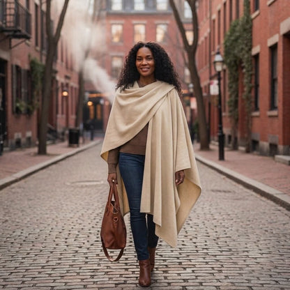 Adélisse Elegant Women’s Poncho Adélisse Elegant Women’s Poncho Blue Wolf Store 
