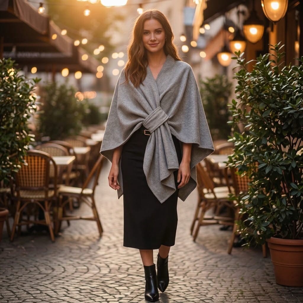 Adélisse Elegant Women’s Poncho Adélisse Elegant Women’s Poncho Blue Wolf Store 