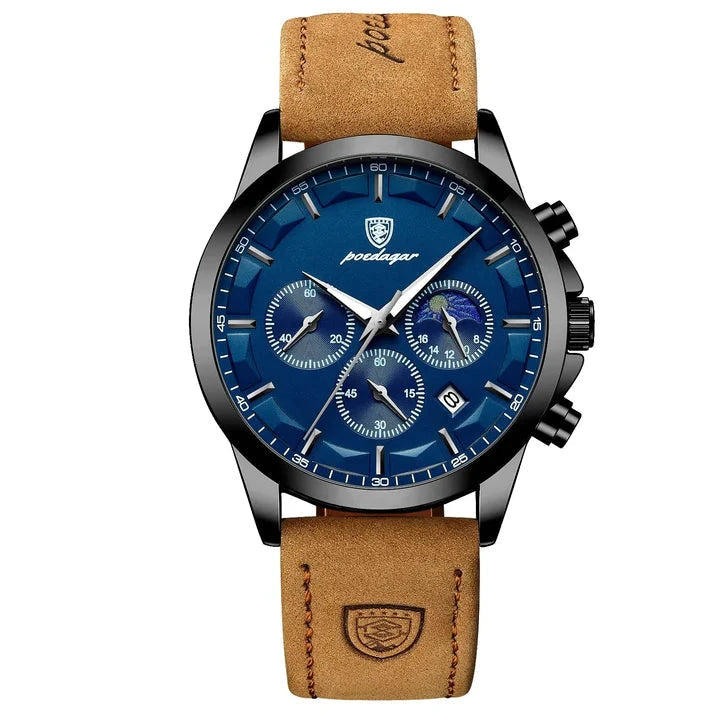 Arcturys Inn Leather Men's Watches Blue Wolf Store 