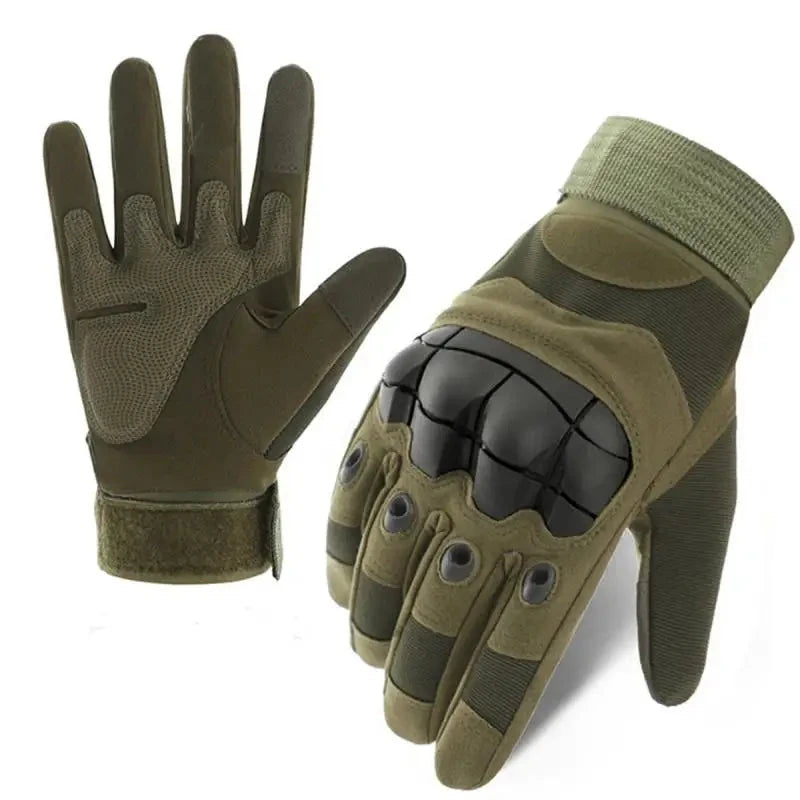 ArmorGrip Leather Tactical Gloves ArmorGrip Leather Tactical Gloves Blue Wolf Store Green M 