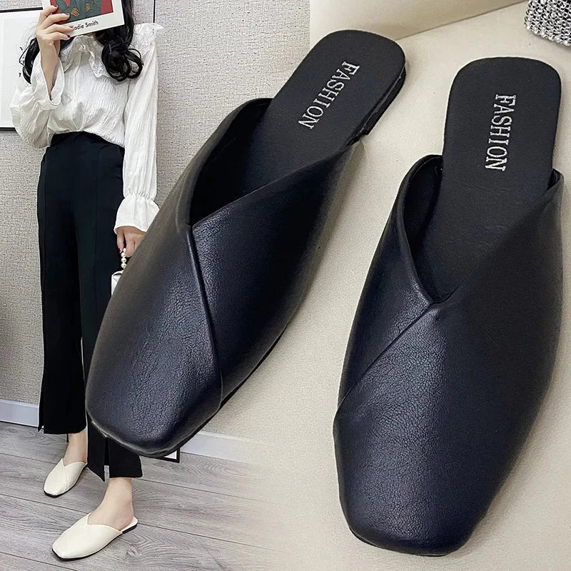 Aura Eleganza Women's Leather Mules Aura Eleganza Women's Leather Mules Blue Wolf Store 