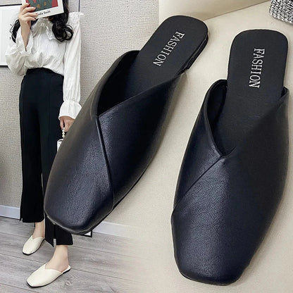 Aura Eleganza Women's Leather Mules Aura Eleganza Women's Leather Mules Blue Wolf Store 