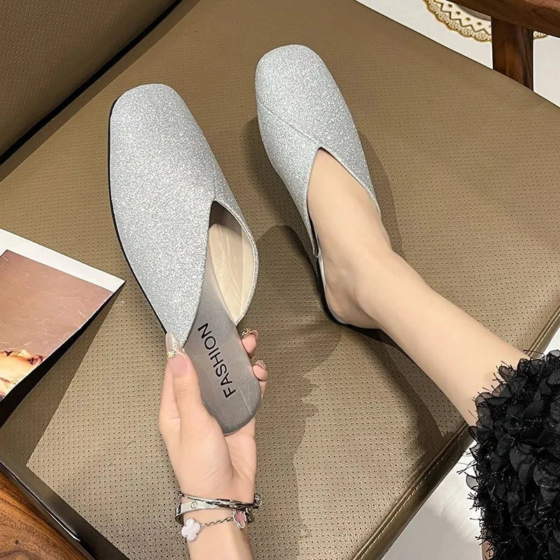 Aura Eleganza Women's Leather Mules Aura Eleganza Women's Leather Mules Blue Wolf Store Shiny Grey US 5 / UK-AU 3 / EU 35 