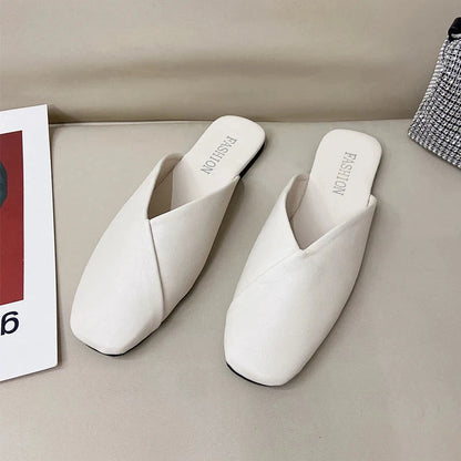 Aura Eleganza Women's Leather Mules Aura Eleganza Women's Leather Mules Blue Wolf Store White US 5 / UK-AU 3 / EU 35 