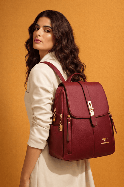 Aurora Leather Backpack Aurora Leather Bag Blue Wolf Store 