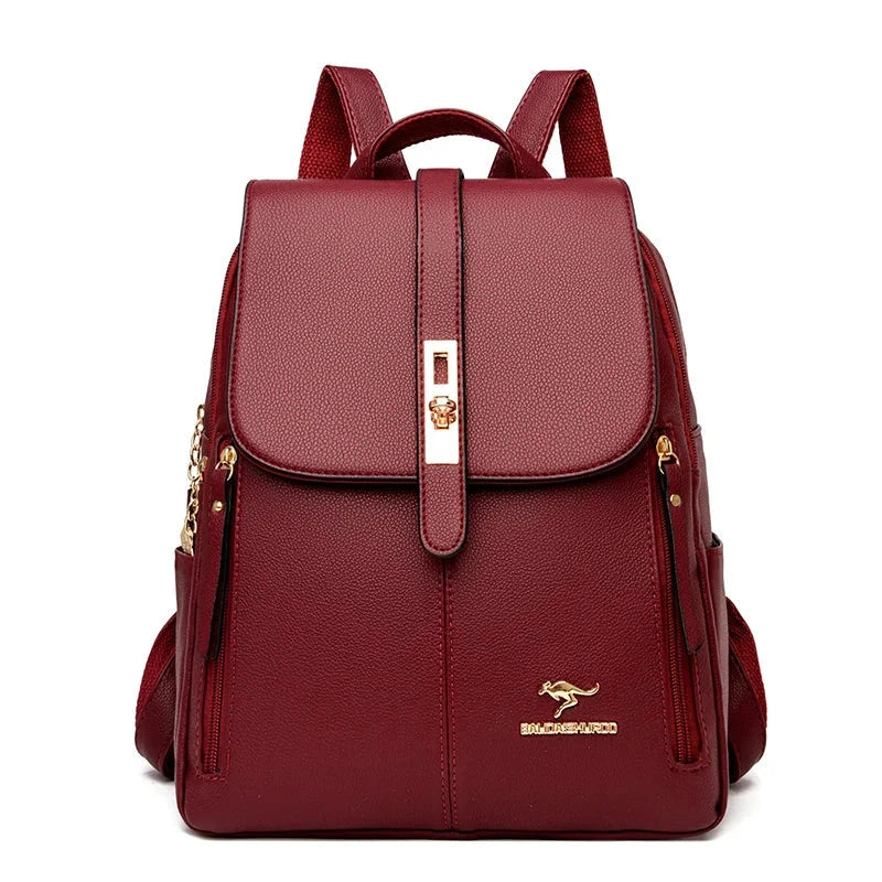 Aurora Leather Backpack Aurora Leather Bag Blue Wolf Store 
