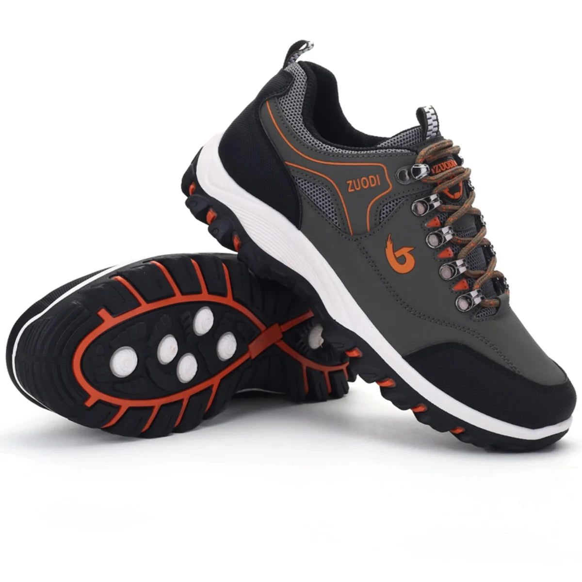 Autumn And Winter Models, Men's Waterproof Hiking Shoes, Outdoor PU Leather Sports Shoes, Wear-Resistant, Walking, Tactical Blue Wolf Store 