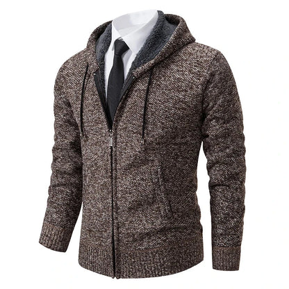 Autumn And Winter New Jersey Men's Casual Sports Coat Solid Color Stand Collar Wweater Grab Fleece Warm Zipper Cardigan Blue Wolf Store 8802coffee 4XL 