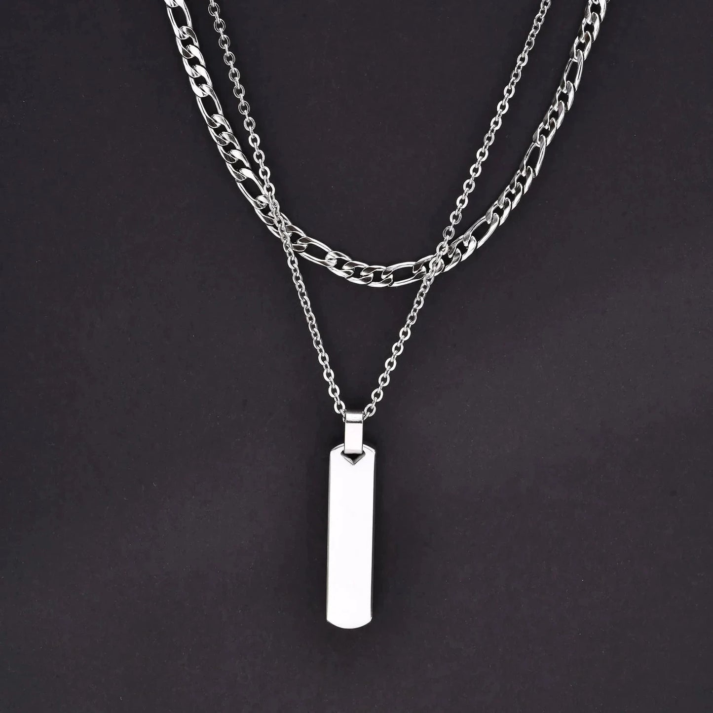 Axis Steel – Men’s Elegant Necklace, 2-Piece Set Axis Steel – Men’s Elegant Necklace, 2-Piece Set Blue Wolf Store 
