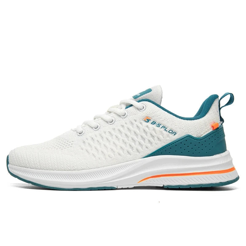 Baasploa Lightweight Running Shoes For Men 2023 Men's Designer Mesh Casual Sneakers Lace-Up Male Outdoor Sports Tennis Shoe Blue Wolf Store A01-114505-BA 41 