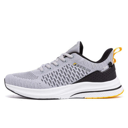 Baasploa Lightweight Running Shoes For Men 2023 Men's Designer Mesh Casual Sneakers Lace-Up Male Outdoor Sports Tennis Shoe Blue Wolf Store A01-114505-QH 46 